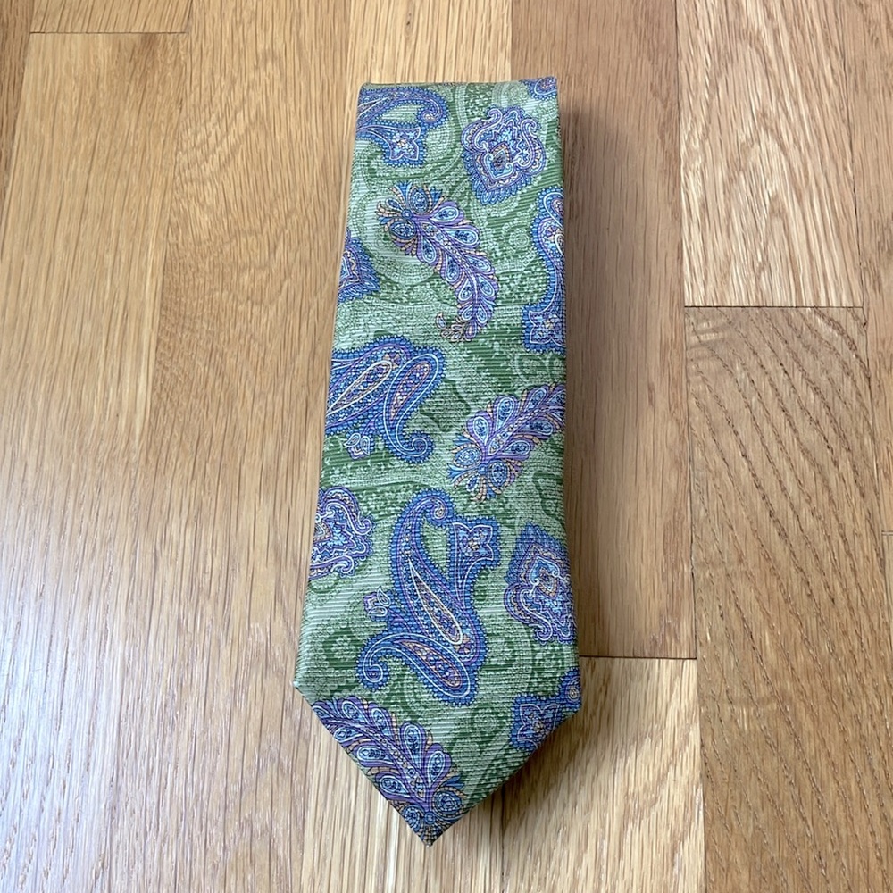 Black Brown 1826 Men’s Silk Tie Paisley Pattern Multicolor